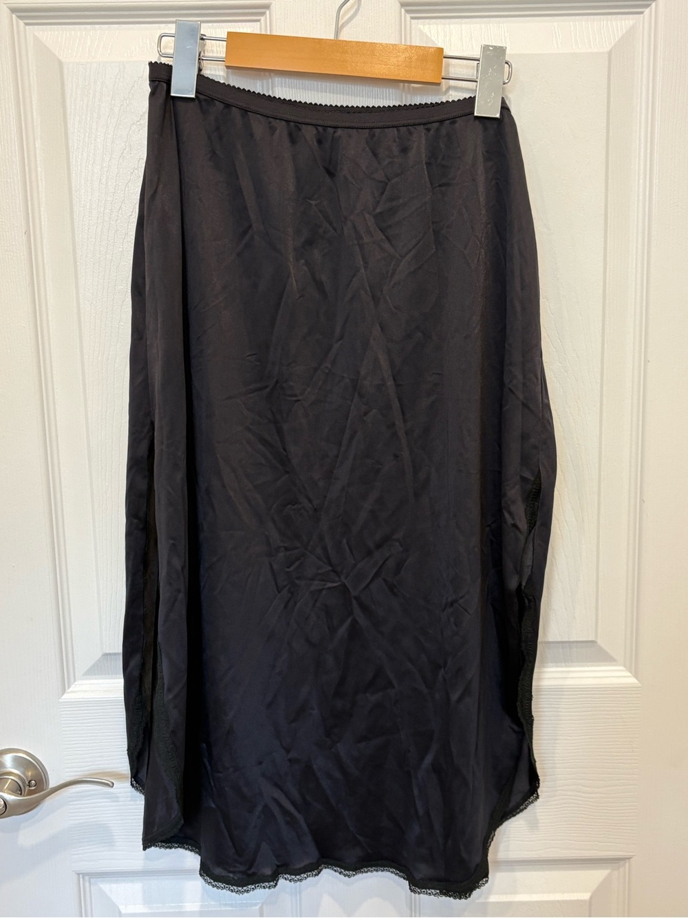 Vintage Black Women's Slip Skirt #1239